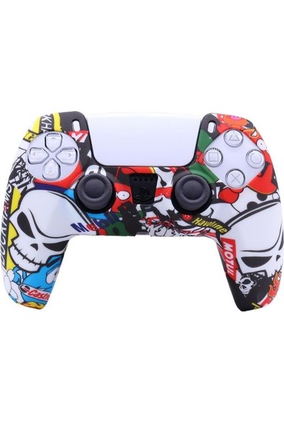 Konsol İstasyonu Desenli Playstation 5 Ps5 Kol Kılıfı - Dualshock 5 Kılıf
