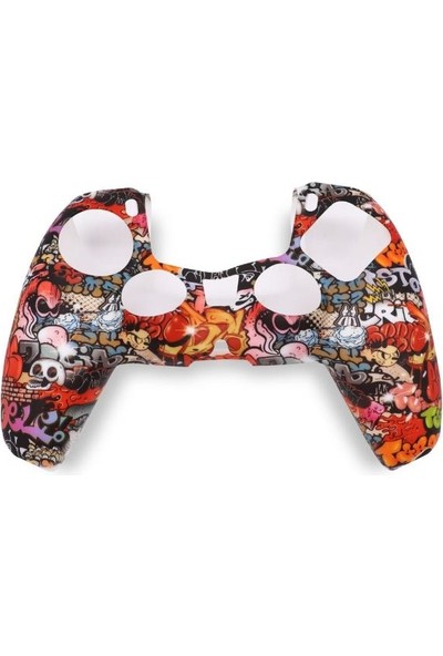 Konsol İstasyonu Grafiti Desen Playstation 5 Ps5 Kol Kılıfı Dualshock 5 Kılıf