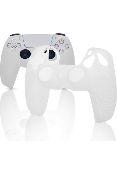Konsol İstasyonu Beyaz Playstation 5 Ps5 Kol Kılıfı Dualshock 5 Kabartmalı Kılıf