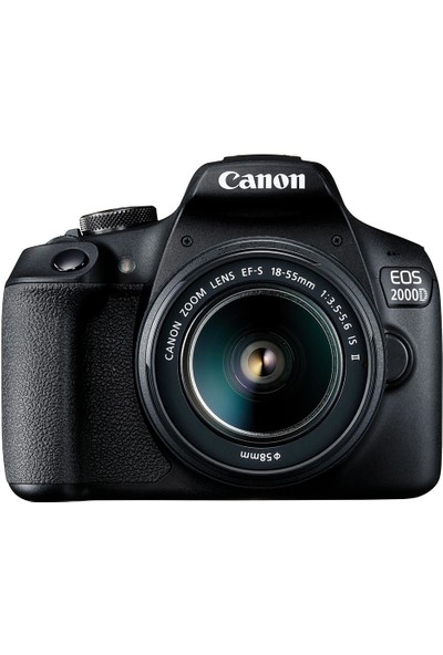 Canon EOS 2000D + EF-S 18-55mm f/3.5-5.6 DC III Fotoğraf Makinesi (Canon Eurasia Garantili)