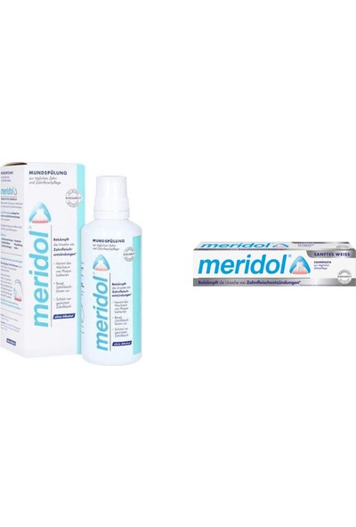 Meridol Ağız Bakım Suyu 400 Ml +Meridol Gentle White Diş Macunu 75 Ml
