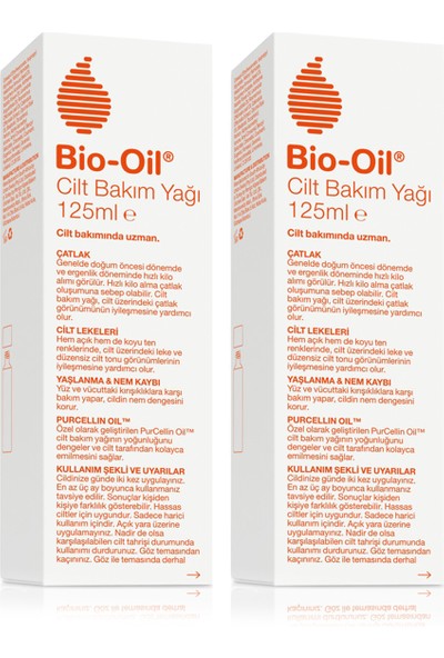 Bio-Oil Çatlak Karşıtı Nemlendirici Cilt Bakım Yağı 125 ml x 2 Adet - Yeni Formül