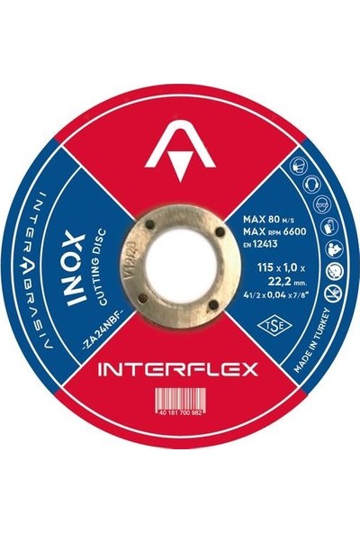 Interflex Inox Kesici Disk 115X1.0 mm