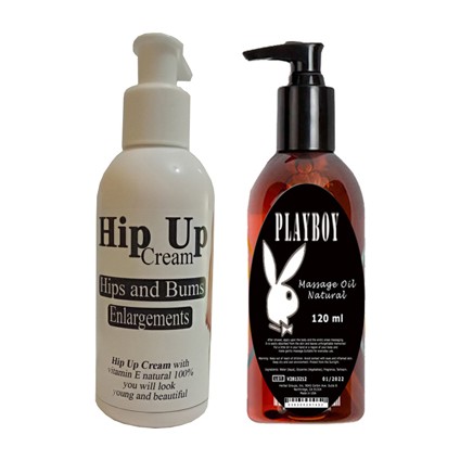Hipup Hip Enlargement Cream Kalça Kaldırma , Vücut Kremi 120 Ml+Playboy Masaj Yağı 120 ml