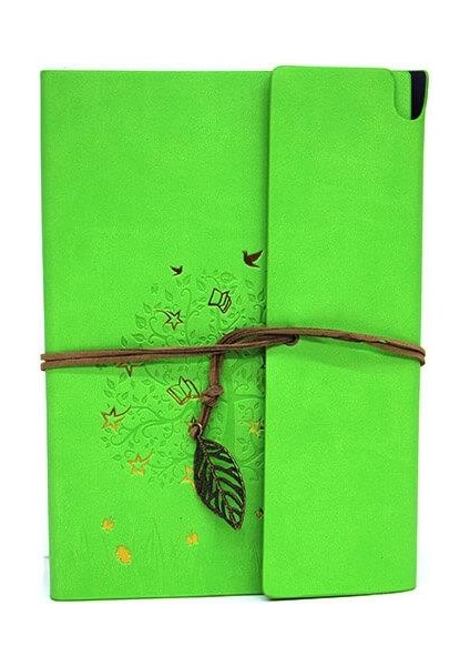 Defter Deri Kaplı Ağaç Baskılı