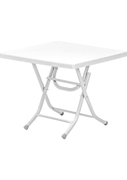 SY-2572 Beyaz Kare Plastik Katlanır Masa 80X80CM 64703