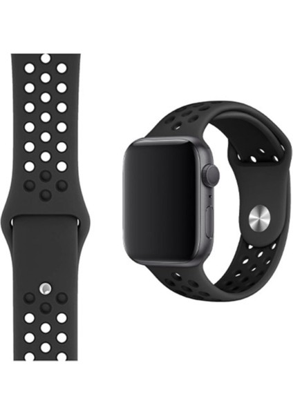 Apple Watch 2 3 4 5 6 Uyumlu Se 42 mm 44 mm Delikli Spor Kordon Kayış