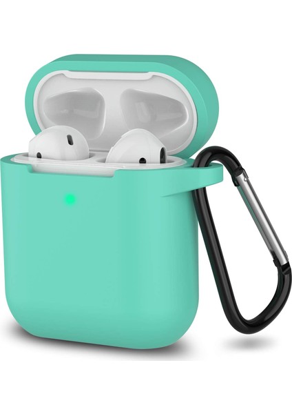 Airpods Silikon Kılıf Yumuşak 360 1 ve 2 Nesil Turkuaz