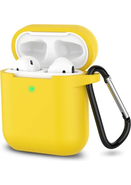 Airpods Silikon Kılıf Yumuşak 360 1 ve 2 Nesil Sarı