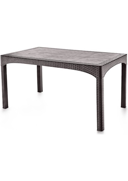 SY-2587 Kahverengi Rattan Dikdörtgen Kapalı Masa 37535