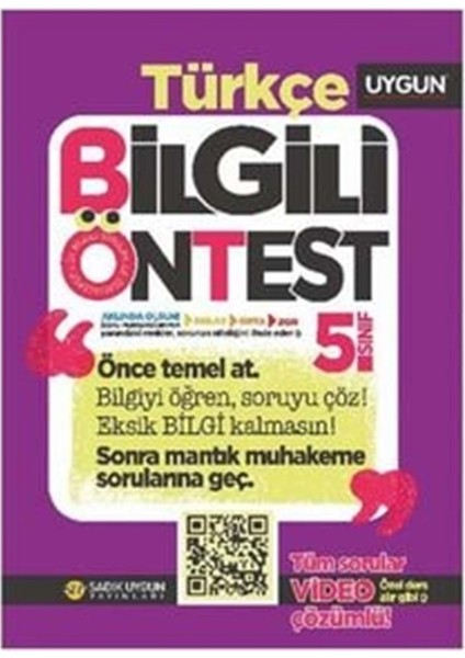 5. Sınıf Türkçe Bilgili Öntest