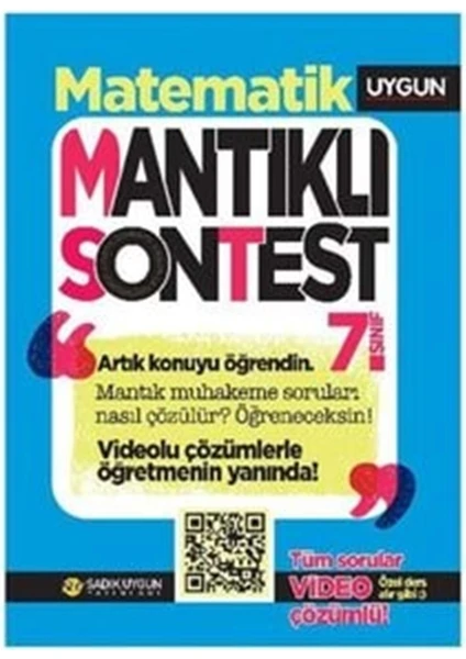 Sadık Uygun Yayınları 7. Sınıf Matematik Mantıklı Sontest