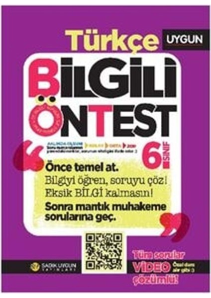 6. Sınıf Türkçe Bilgili Öntest