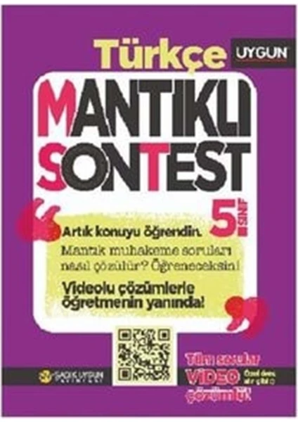 Sadık Uygun Yayınları 5. Sınıf Türkçe Mantıklı Sontest