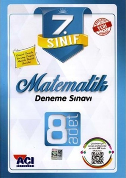 7. Sınıf Matematik 8 Adet Deneme Sınavı