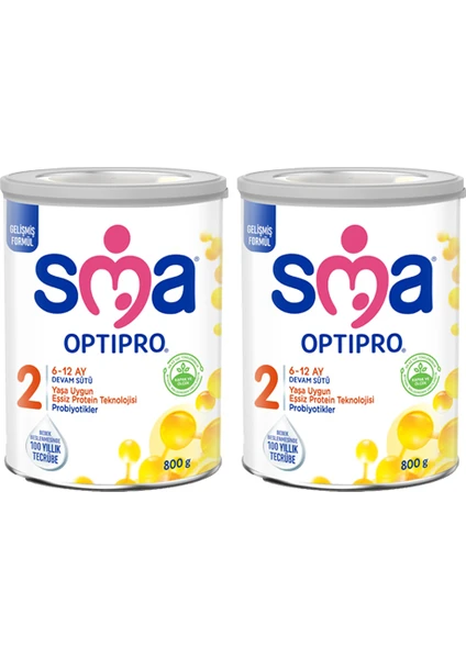 Sma 2 Optipro Probiyotik Devam Sütü 800 gr x 2 Adet