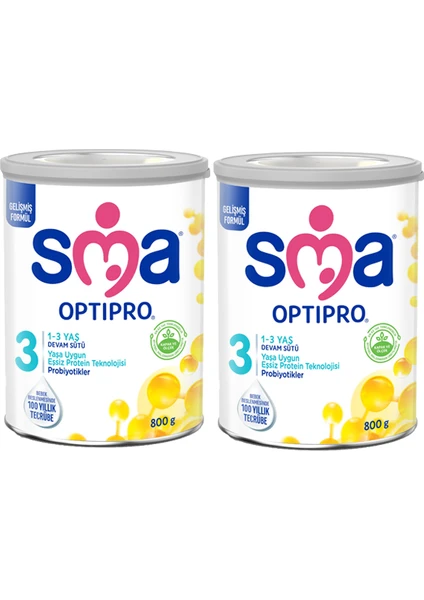 Sma 3 Optipro Probiyotik Devam Sütü 800 gr x 2 Adet