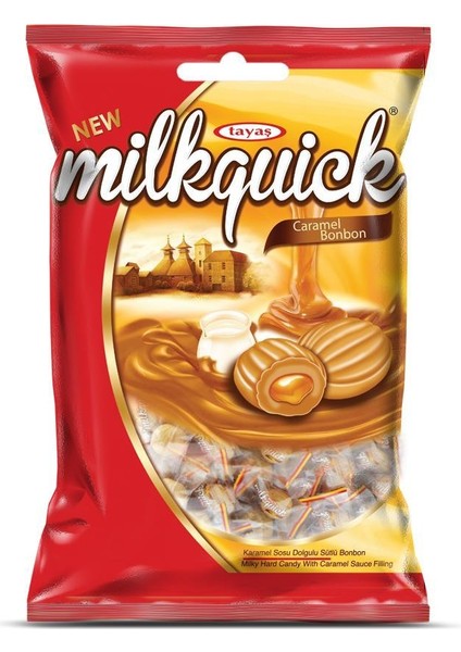 Milkquick Karamel Sosu Dolgulu Sütlü Bonbon Şekerleme 300 gr