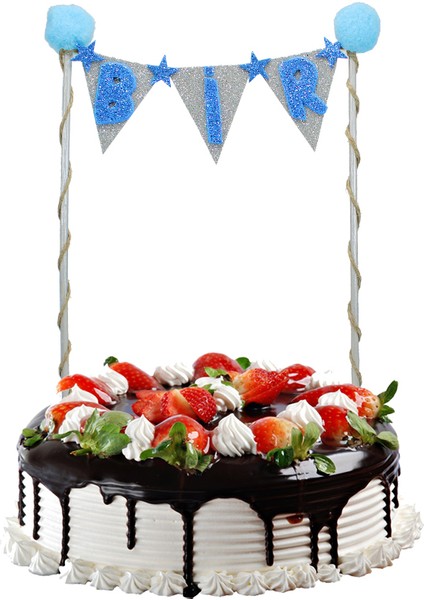 Pasta Süsü 27cm x 15cm, BİR - Mavi