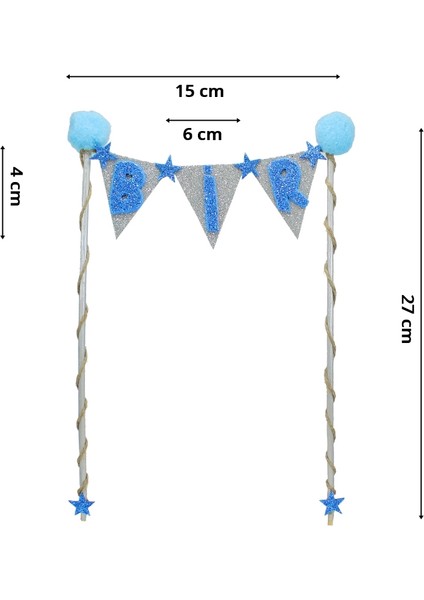 Pasta Süsü 27cm x 15cm, BİR - Mavi fiyatları
