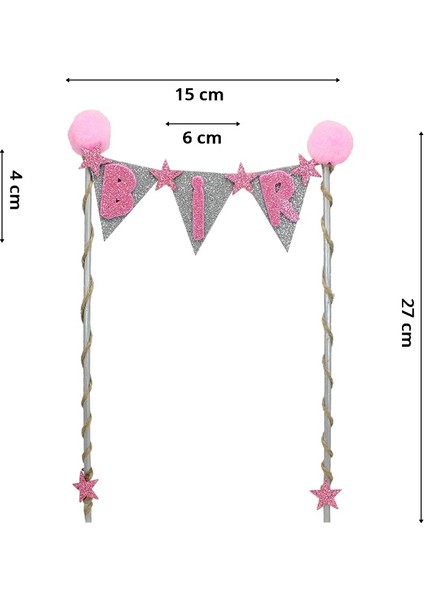 Pasta Süsü 27cm x 15cm, BİR - Pembe fiyatları