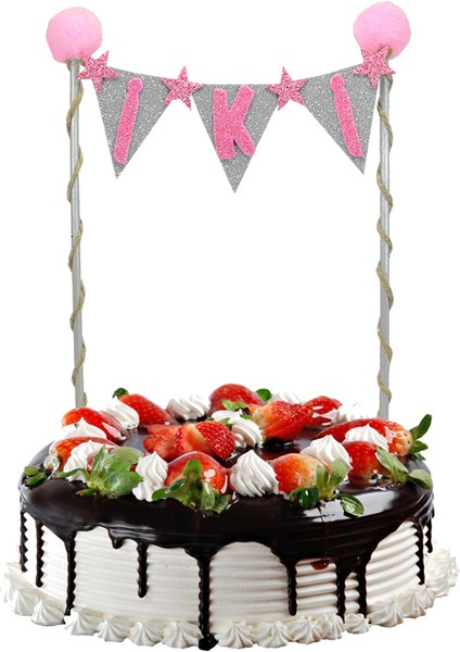 Pasta Süsü 27cm x 15cm, İKİ - Pembe