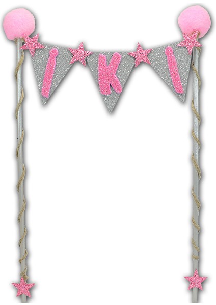 Pasta Süsü 27cm x 15cm, İKİ - Pembe modelleri