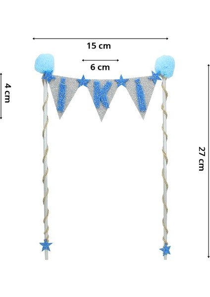 Pasta Süsü 27 x 15 cm Iki Mavi fiyatları