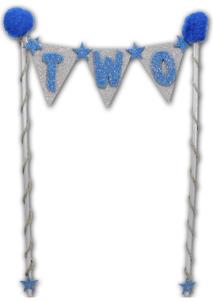 Pasta Süsü 27cm x 15cm, TWO - Mavi modelleri