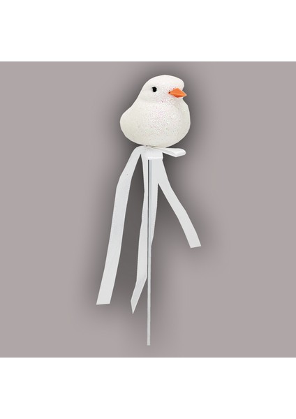 Kuş Çubuk 21 cm x 4 cm, Beyaz - 1 Adet