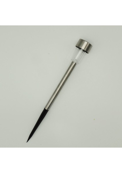 Krom Güneş Enerjili Solar LED Bahçe Aydınlatma Lambası Saplamalı 3 Adet