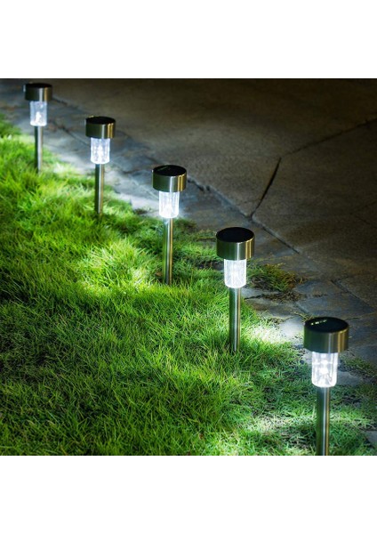 Krom Güneş Enerjili Solar LED Bahçe Aydınlatma Lambası Saplamalı 3 Adet fiyatları