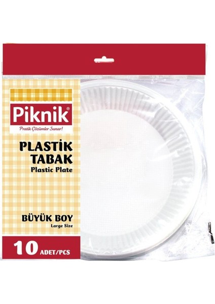 Piknik Plastik Tabak Büyük (10'lu)