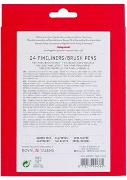 60325024 Fineliner Brush Çift Taraflı Kalem Seti 24'lü fiyatları