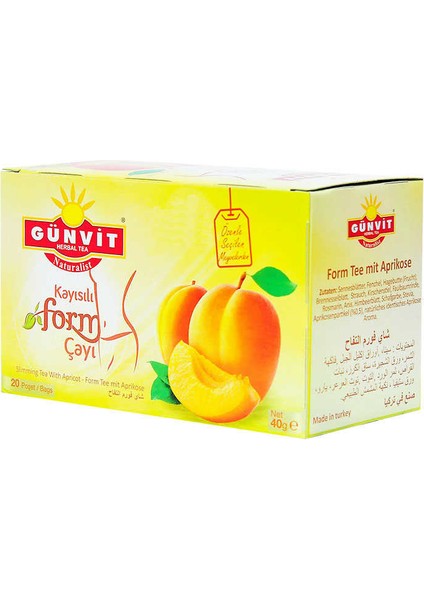Kayısılı Form Çayı 20 Süzen Poşet