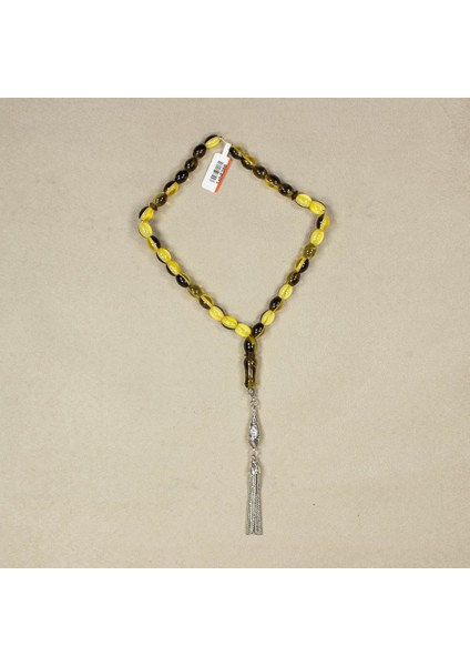 Iki Renkli Sıkma Kehribar Tesbih