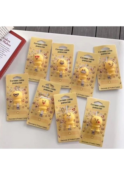Emoji Şarj Kablosu Koruyucu