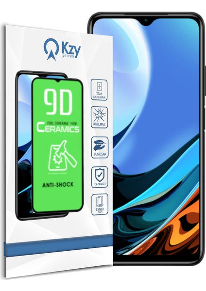 Xiaomi Redmi 9t Tam Kaplayan Seramik Nano Esnek Ekran Koruyucu Cam