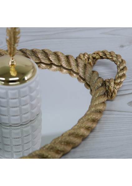 Rope Aynalı Tepsi Altın modelleri