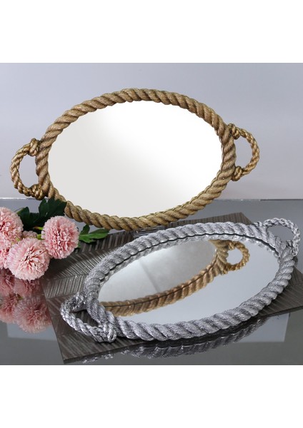Rope Aynalı Tepsi Altın fırsatları
