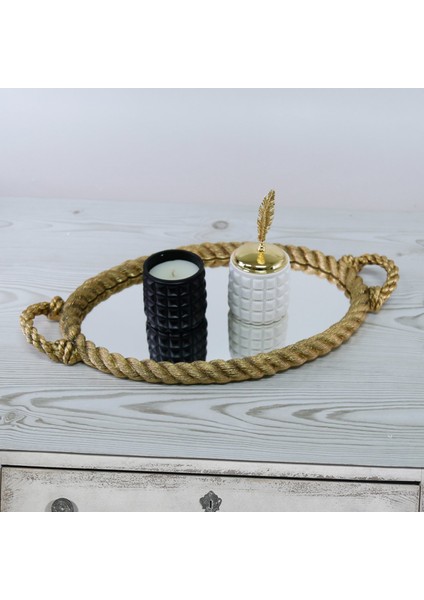 Rope Aynalı Tepsi Altın indirimleri