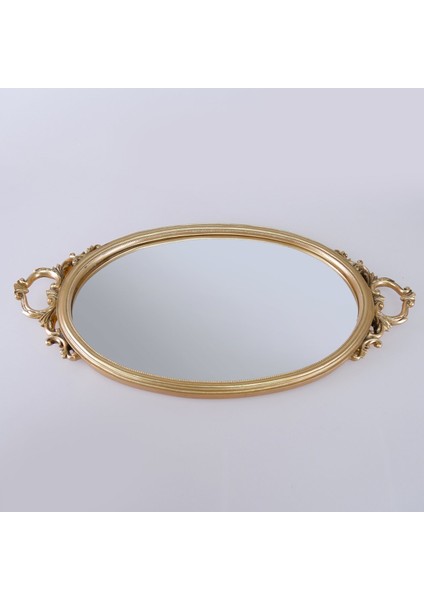 Tepsi Ahsen Aynalı Altın