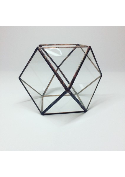 Geometrik Vitray Cam Fanus Teraryum Saksı indirimleri