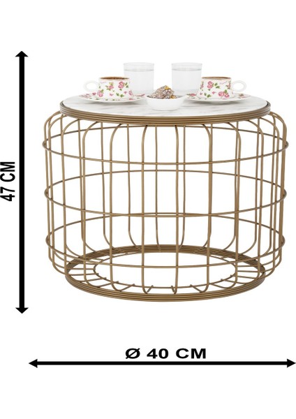 Camellia Sehpa Eskitme Mermer