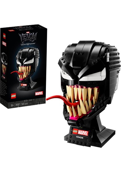 LEGO® Marvel Örümcek Adam Venom 76187 - Süper Kahraman Seven Yetişkinler için Venom Maskesi Modeli İçeren Koleksiyonluk Yapım Seti (565 Parça)