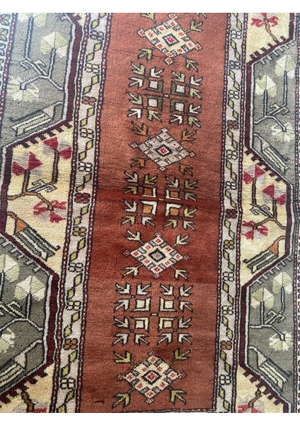 El Dokuma Halı Kilim Antik Ada Milas Halı 120 x 220 cm.