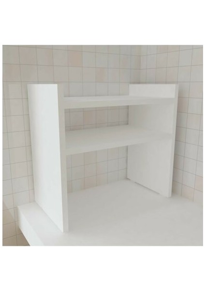 Mikrodalga Fırın Standı Mutfak Tezgah Üstü Raf Dolap Düzenleyici %100 Mdf