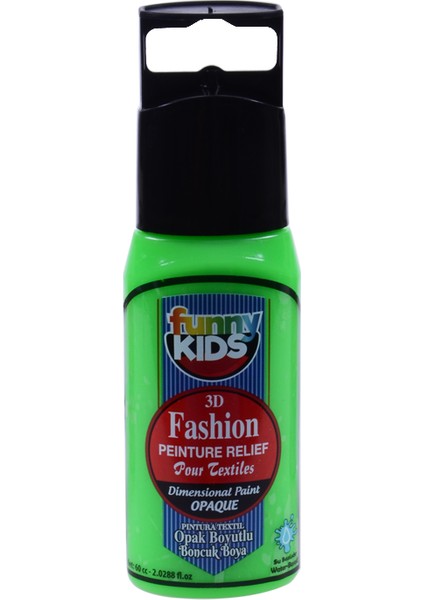 3D Boncuk Boya Opak 60 cc Neon Yeşil