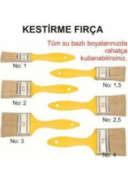 Boya Fırçası Kestirme Fırça 4 Temizlik Fırçası