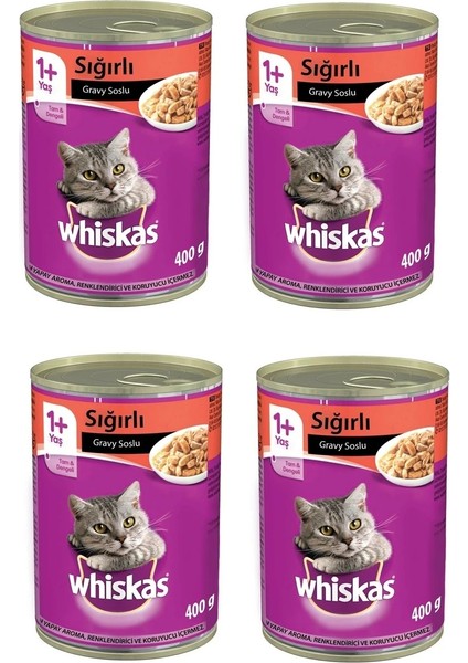 Sığır Etli Yetişkin Kedi Konservesi 400 gr x 4